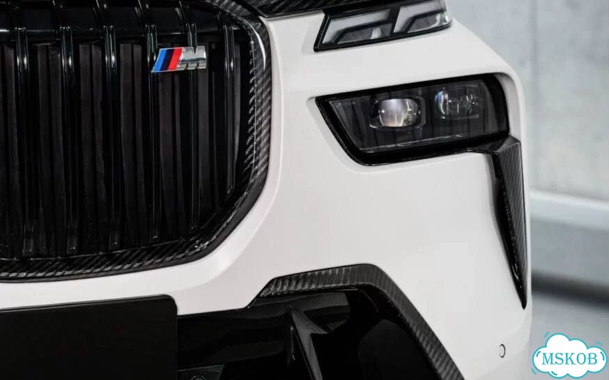 Решетка радиатора BMW X7 G07 рест мокрый карбон фото 2