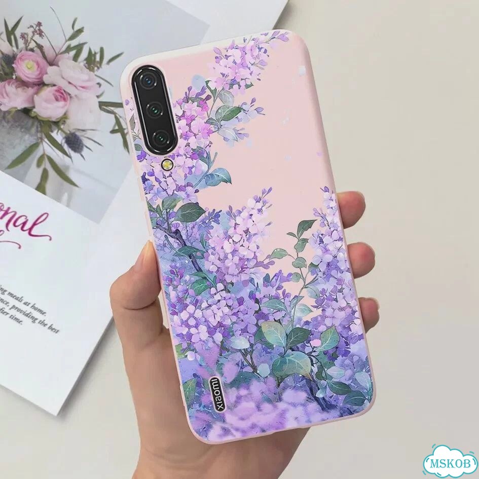 Чехол для Xiaomi Mi A3, цветочный силиконовый мягкий тпу матовый чехол для телефона Xiomi Xiaomi A3 фото 1