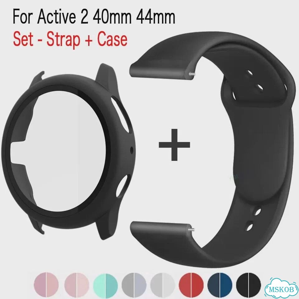 Черный чехол и ремешок для Samsung Galaxy Active 2 44 мм фото 2