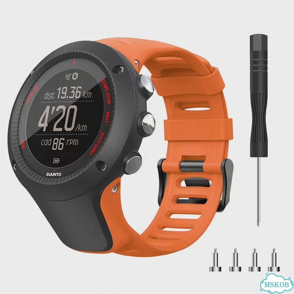 Спортивные часы Suunto с оранжевым ремешком фото 3
