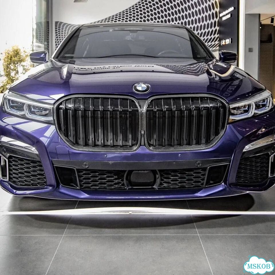 Решетка радиатора BMW G11 G12 рест мокрый карбон фото 1