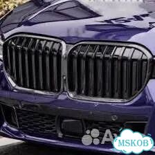 Решетка радиатора BMW G11 G12 рест мокрый карбон фото 2
