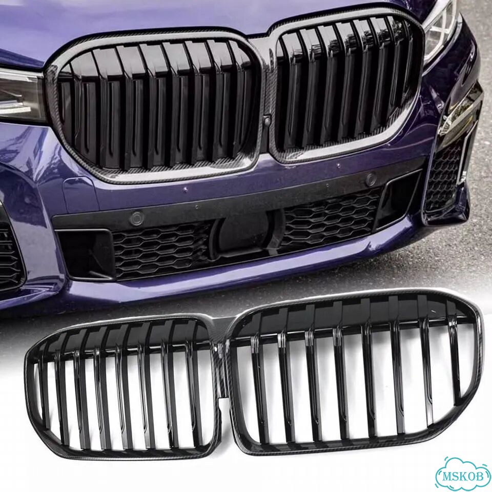 Решетка радиатора BMW G11 G12 рест мокрый карбон фото 3
