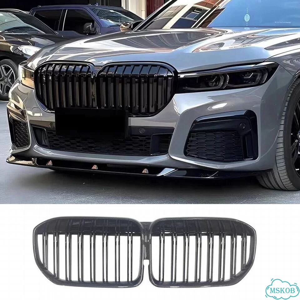 Решетка радиатора BMW G11 G12 рест мокрый карбон фото 4