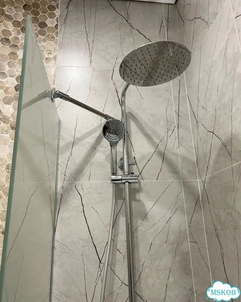 Шторки для душевого поддона из стекла фото 8