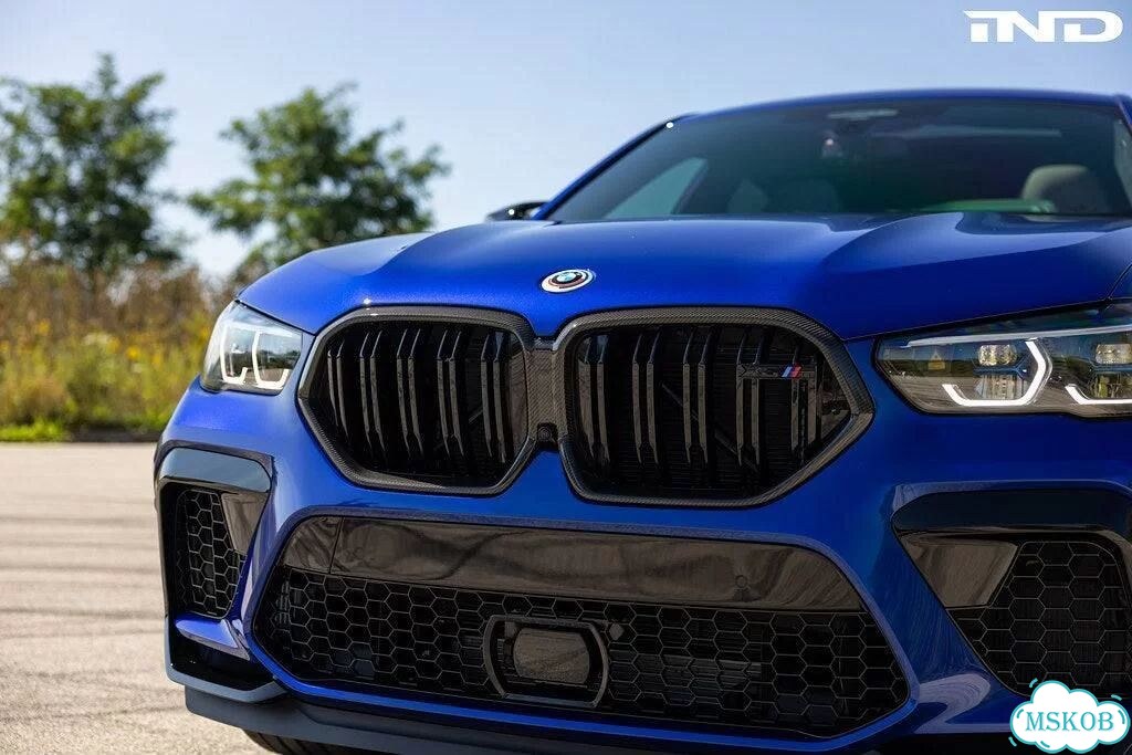 Решетка радиатора BMW X6 G06 X6M F96 мокрый карбон фото 3