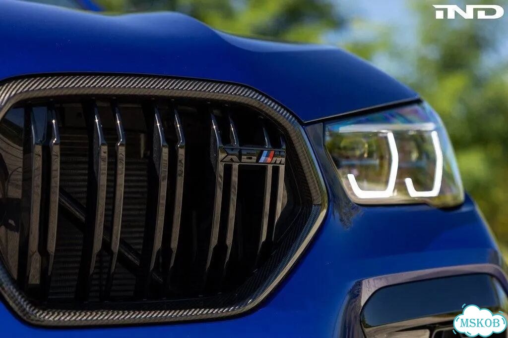 Решетка радиатора BMW X6 G06 X6M F96 мокрый карбон фото 4