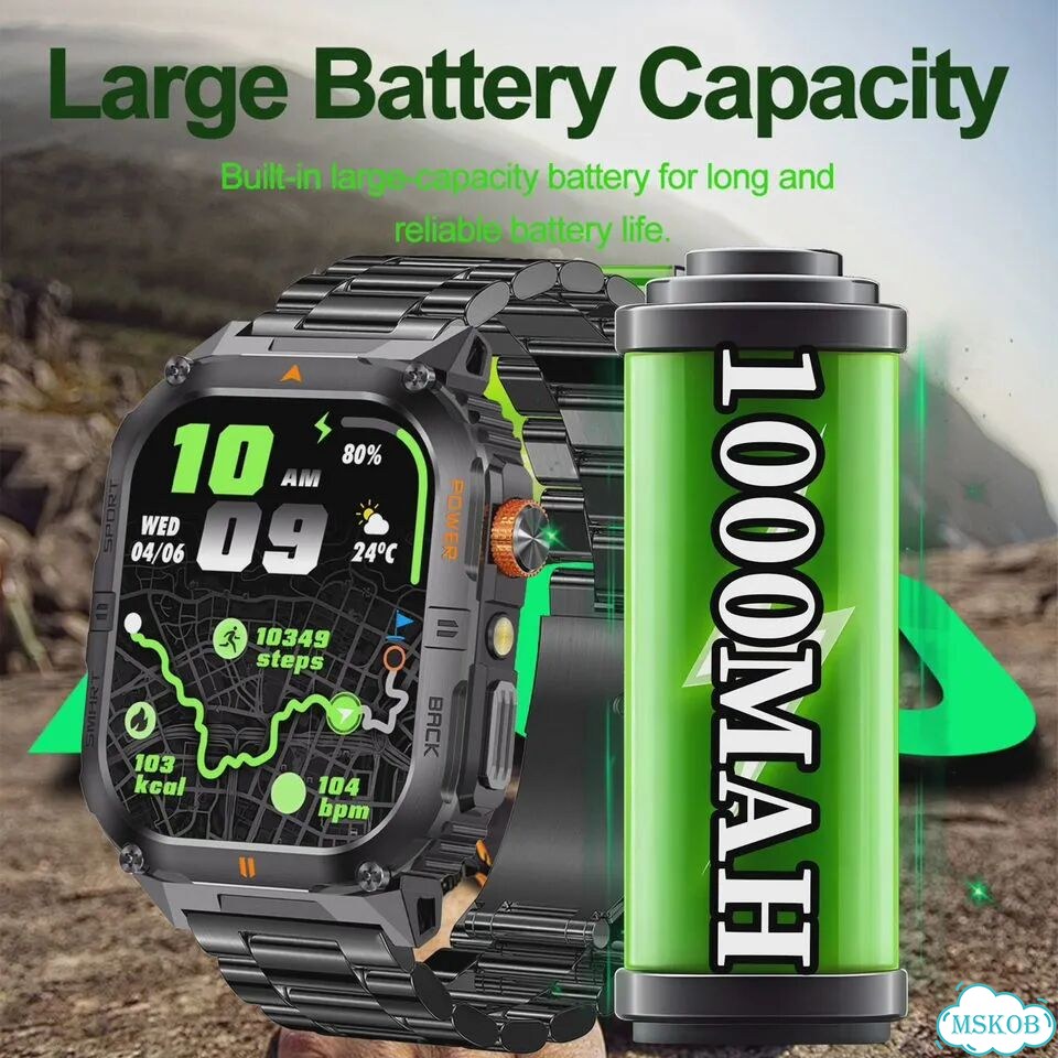 Военные смарт-часы 2026, 1000 мАч, 2,01 дюйма фото 7