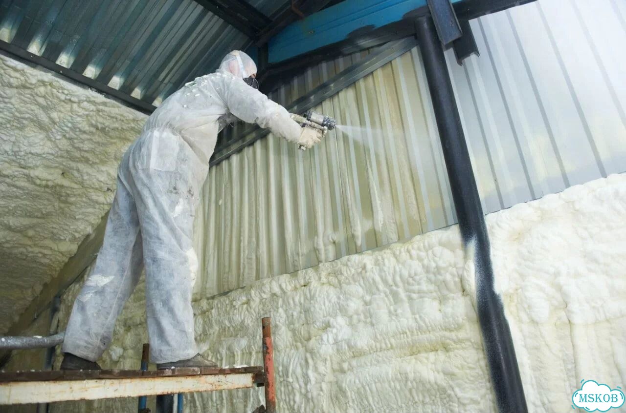 Утепление пенополиуретаном Теплоизоляция ППУ фото 8