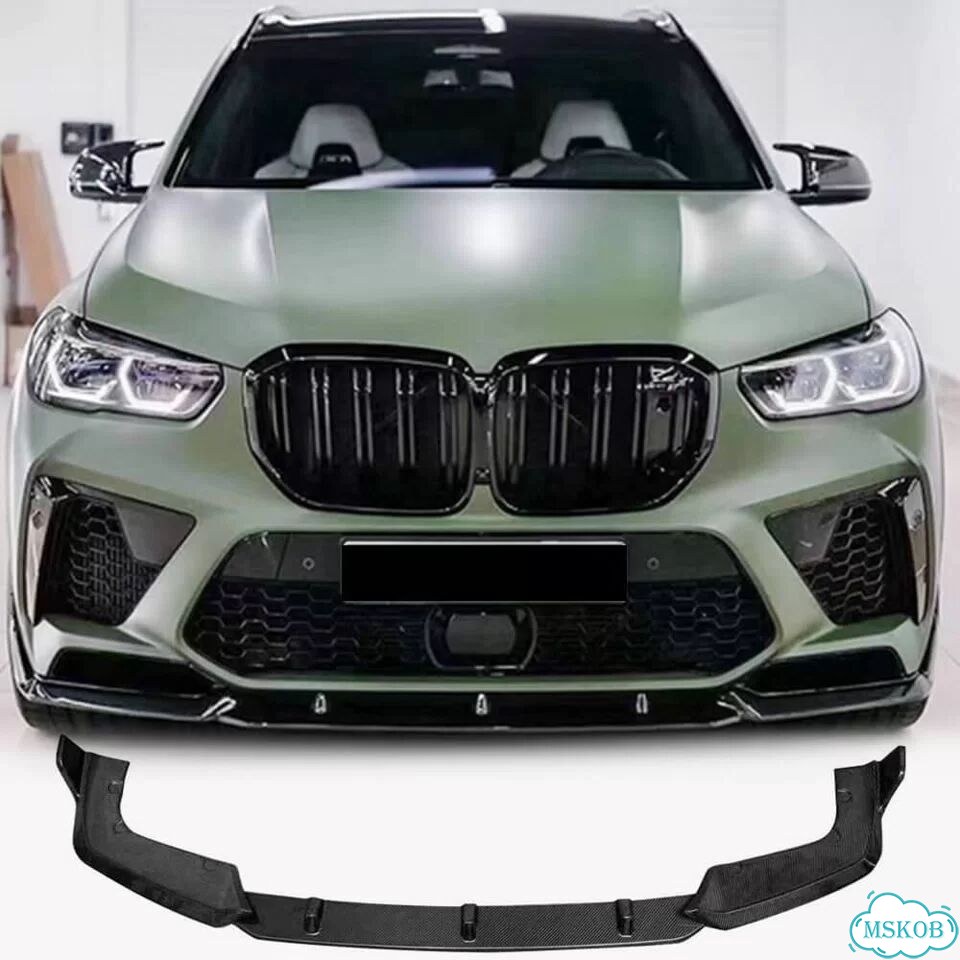 Сплиттер BMW X5M F95 дорест мокрый карбон фото 1