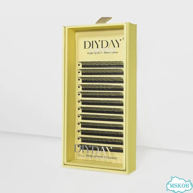 Diyday синтетические накладные ресницы YY формы 0.5-1 см 12 rows C, 0,12 мм, 8-14Mix фото 6