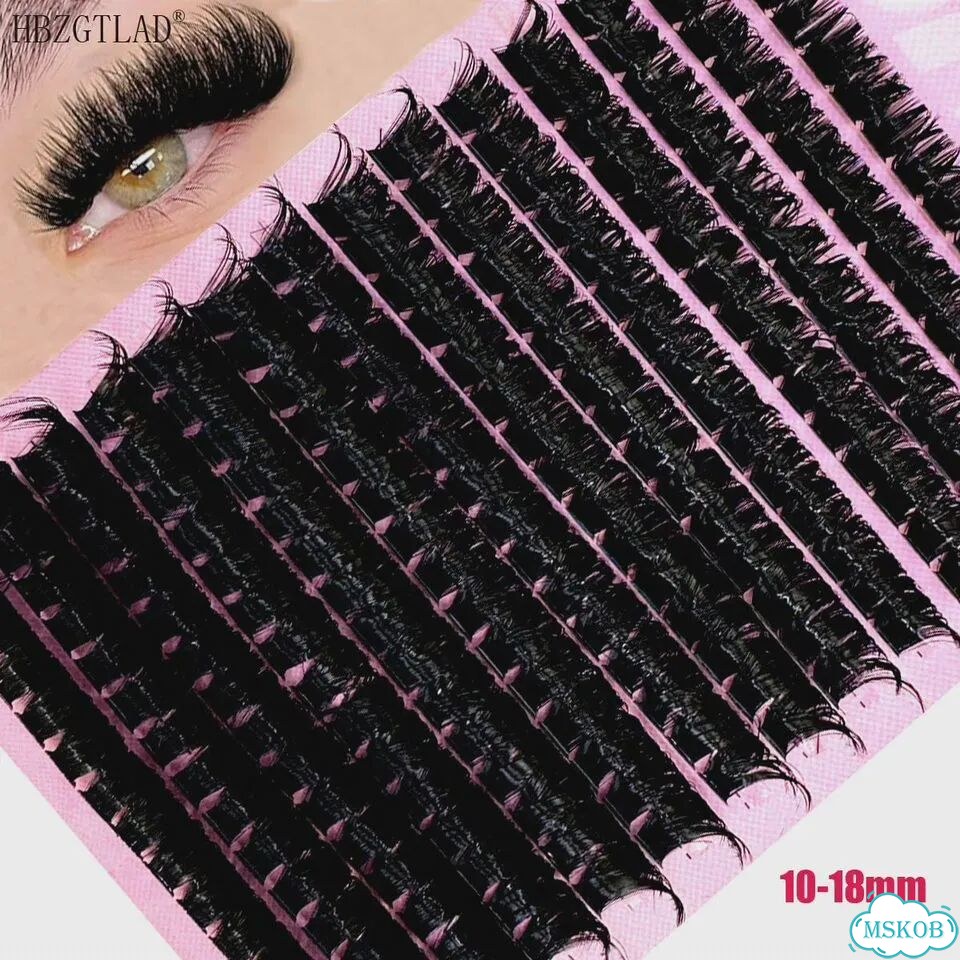 Пушистые кластеры ресниц 8Rows50Dmix, цвет 8 фото 3