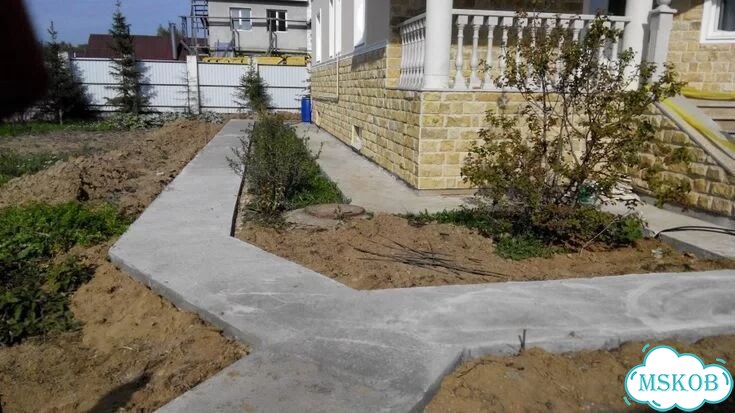 Благоустройство участка. Отмостки вокруг дома фото 9
