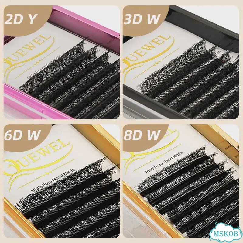 Quewel 8D C изгиб, 11mm, черные ресницы фото 5