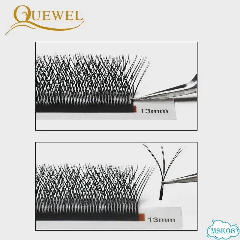 Quewel 8D C изгиб, 12mm, черные ресницы фото 3