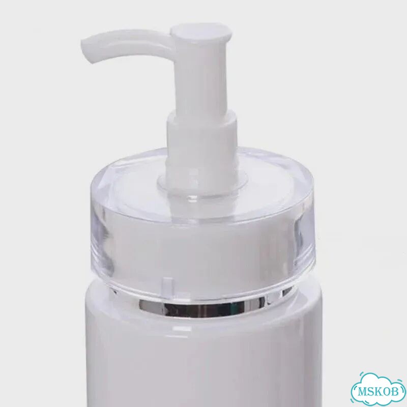 Флаконы пэт с помпой PGY, 10 шт. 150ml, white bottle, sliver ring фото 5