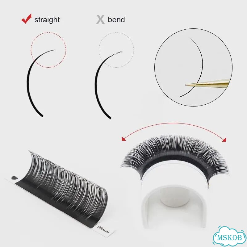 Индивидуальные накладные ресницы Winky Beauty черные C, 0,03 мм, 10 мм фото 2