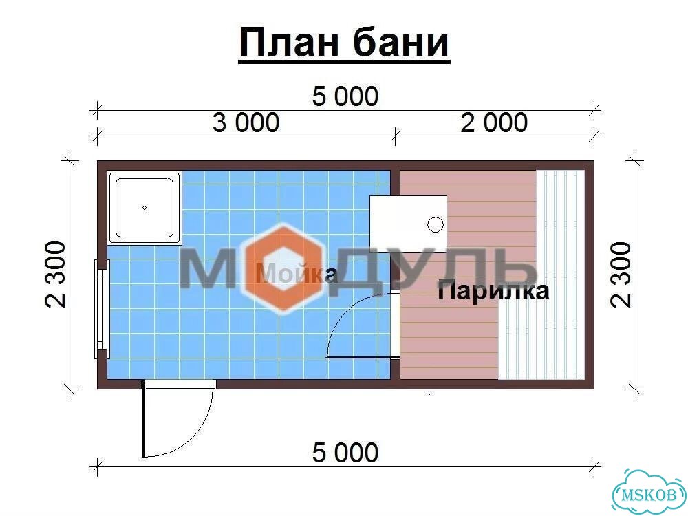 Мобильная баня под ключ. Готовая баня из бруса 5м фото 2