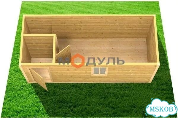 Бытовка деревянная. Проект - 0110 с электрикой фото 2