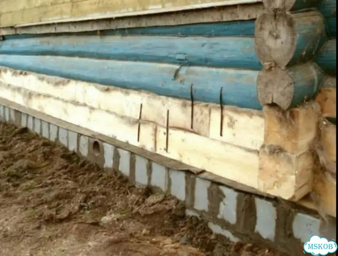 Замена венцов подъем дома фото 5