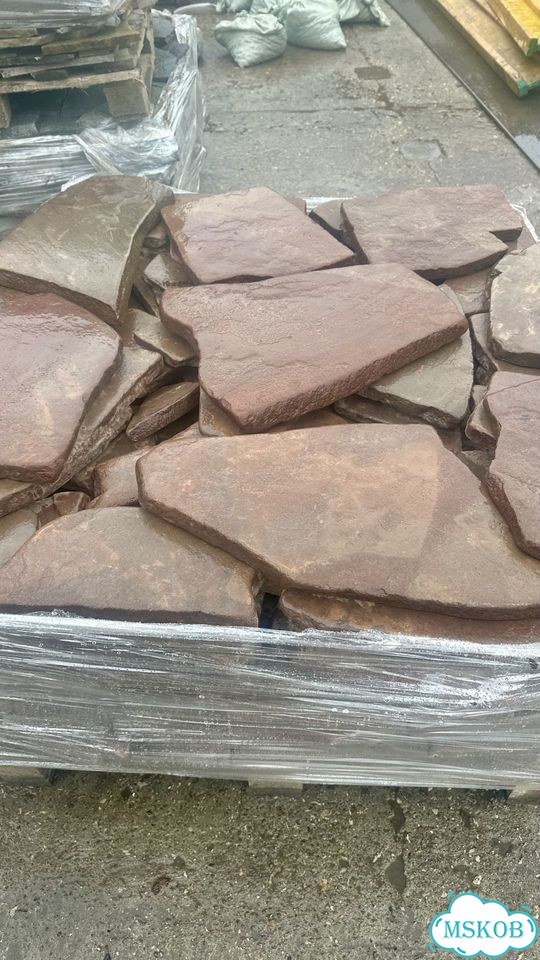 Природный камень Песчаник красная галтовка фото 4