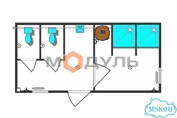 Бытовка душ,туалет.Бытовка сантехническая под ключ фото 10