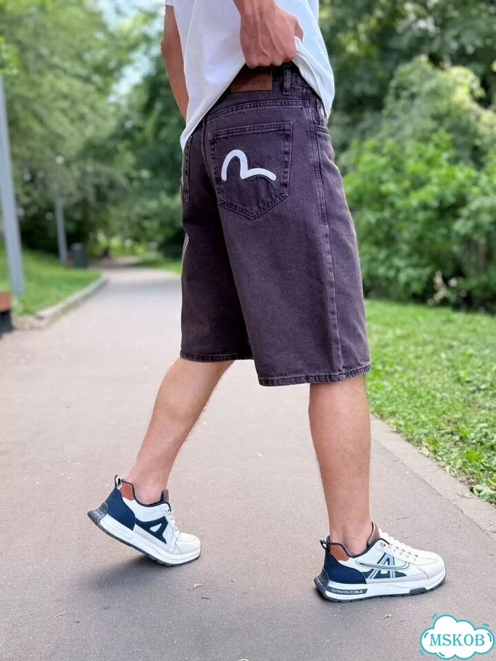 Шорты evisu brown фото 7