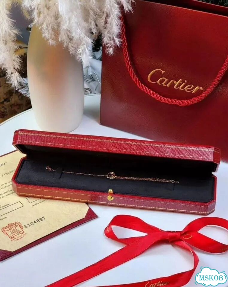 Браслет Cartier trinity из розового золота фото 1