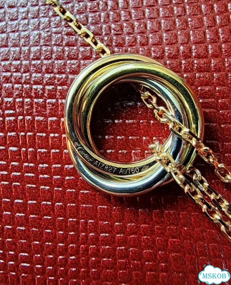 Браслет Cartier trinity из розового золота фото 3