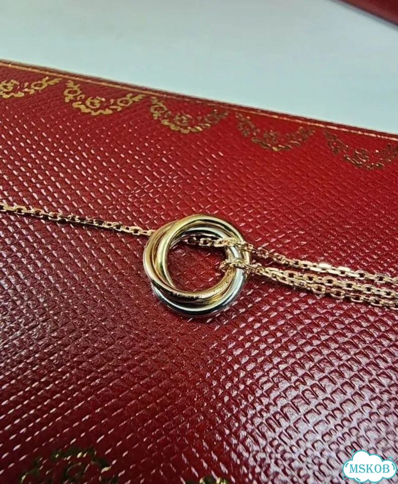 Браслет Cartier trinity из розового золота фото 4