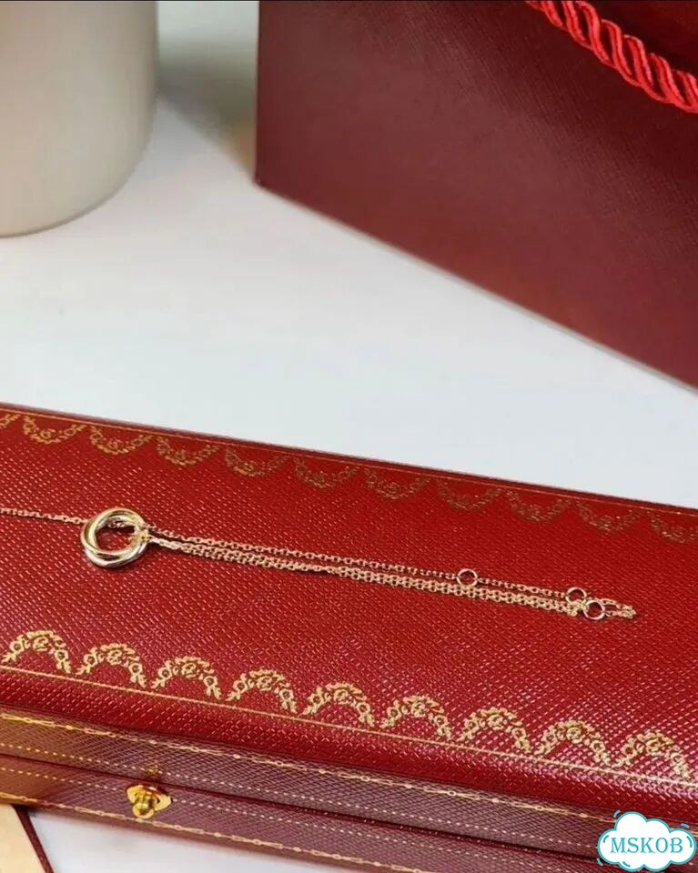 Браслет Cartier trinity из розового золота фото 6
