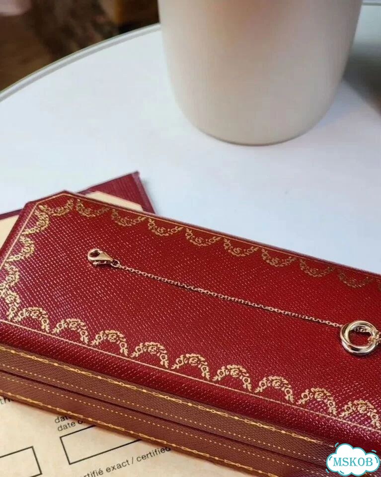 Браслет Cartier trinity из розового золота фото 9