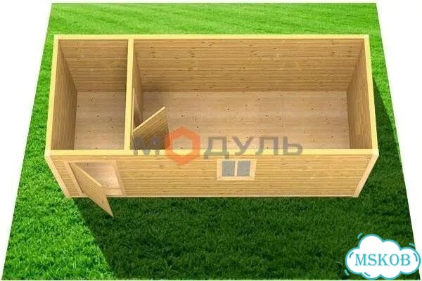 Бытовка деревянная. Проект - 0210 с электрикой фото 2