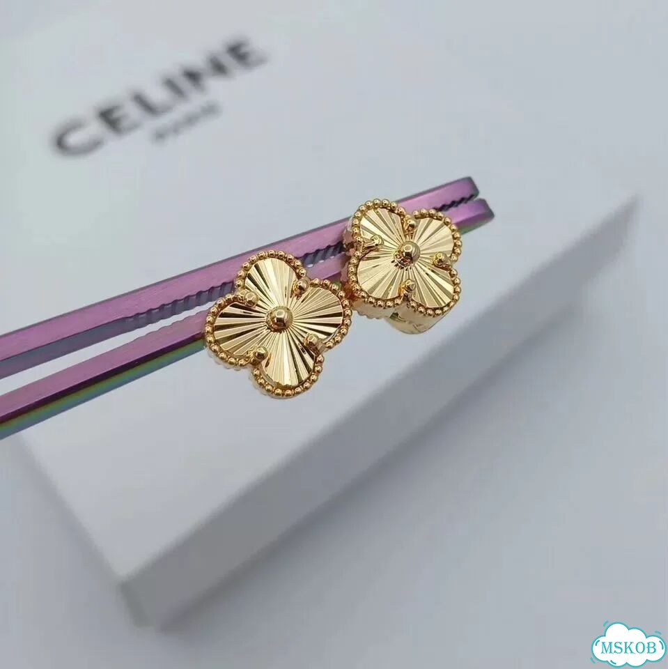 Серьги клевер классические в стиле Van Cleef фото 1