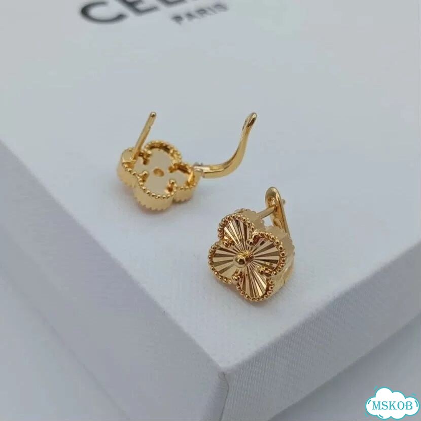 Серьги клевер классические в стиле Van Cleef фото 2