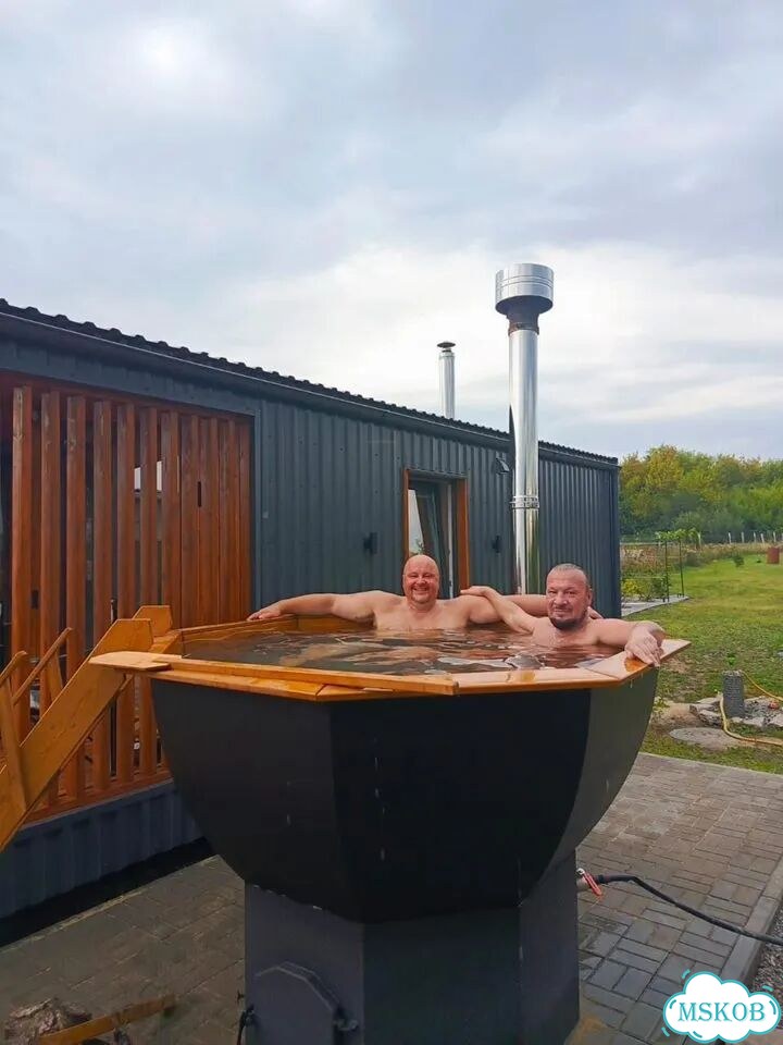 Банный чан на дровах, купель с подогревом фото 7