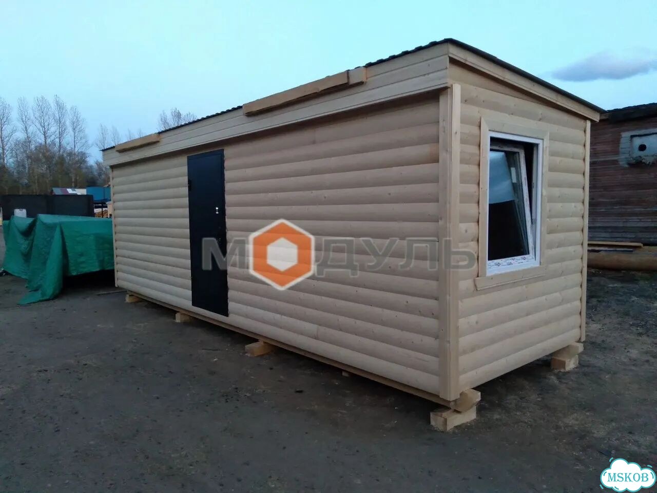 Бытовка деревянная. Проект бытовки - 110 с электри фото 8