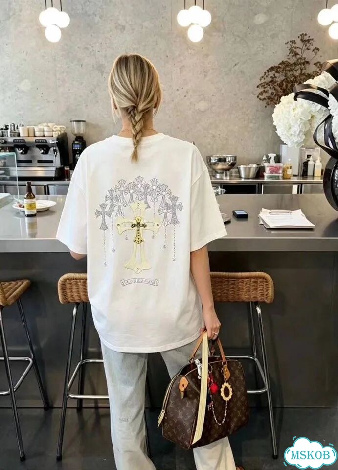 Футболка Chrome hearts белая черная фото 1