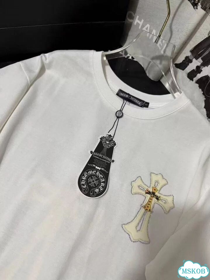 Футболка Chrome hearts белая черная фото 10
