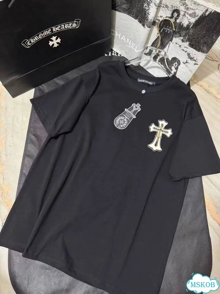 Футболка Chrome hearts белая черная фото 5