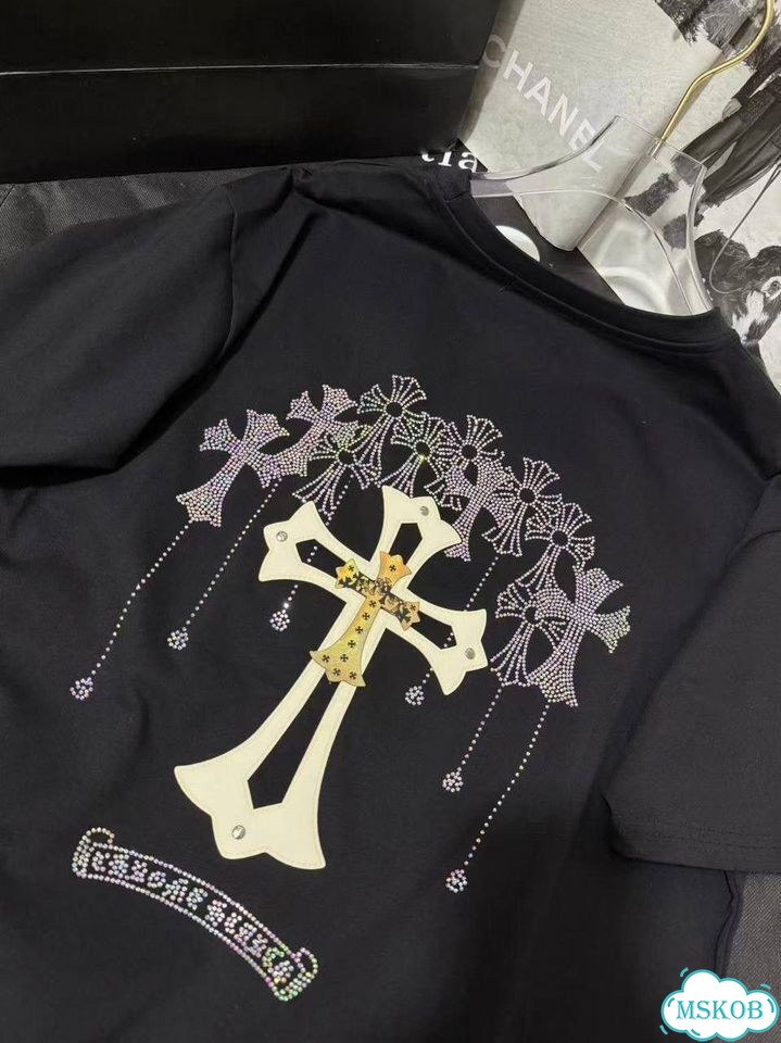 Футболка Chrome hearts белая черная фото 8