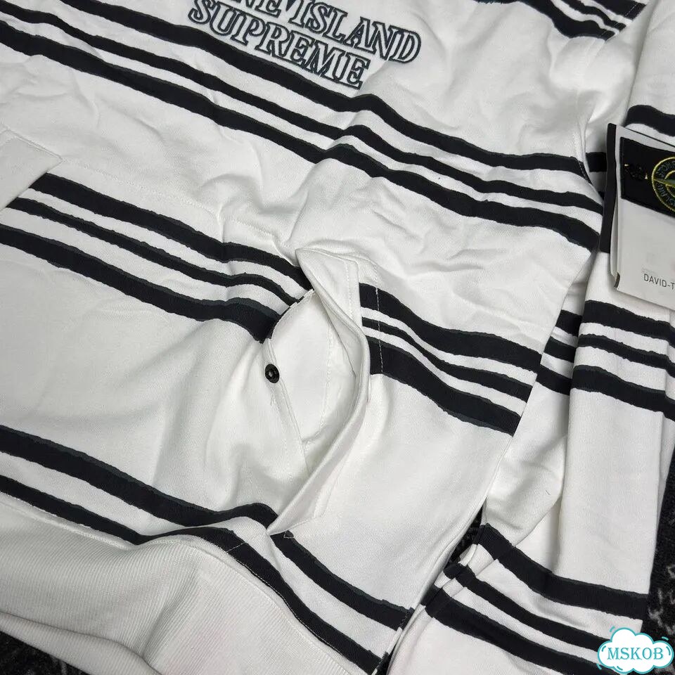 Худи Stone Island x Supreme белая фото 7