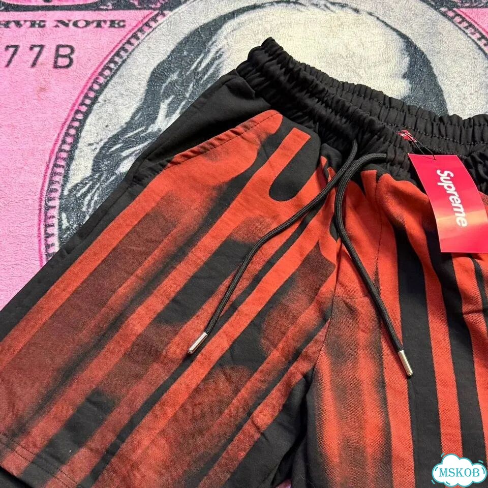 Шорты Supreme blurred logo черные фото 8