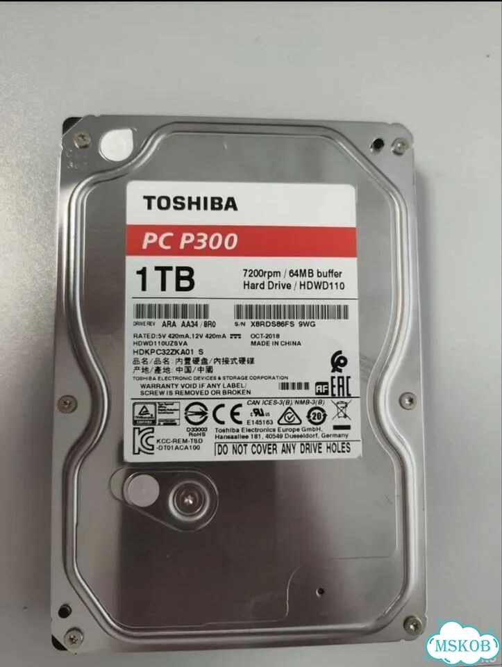 Toshiba PC P300 1TB (hdwd110) — отличное состояние фото 1
