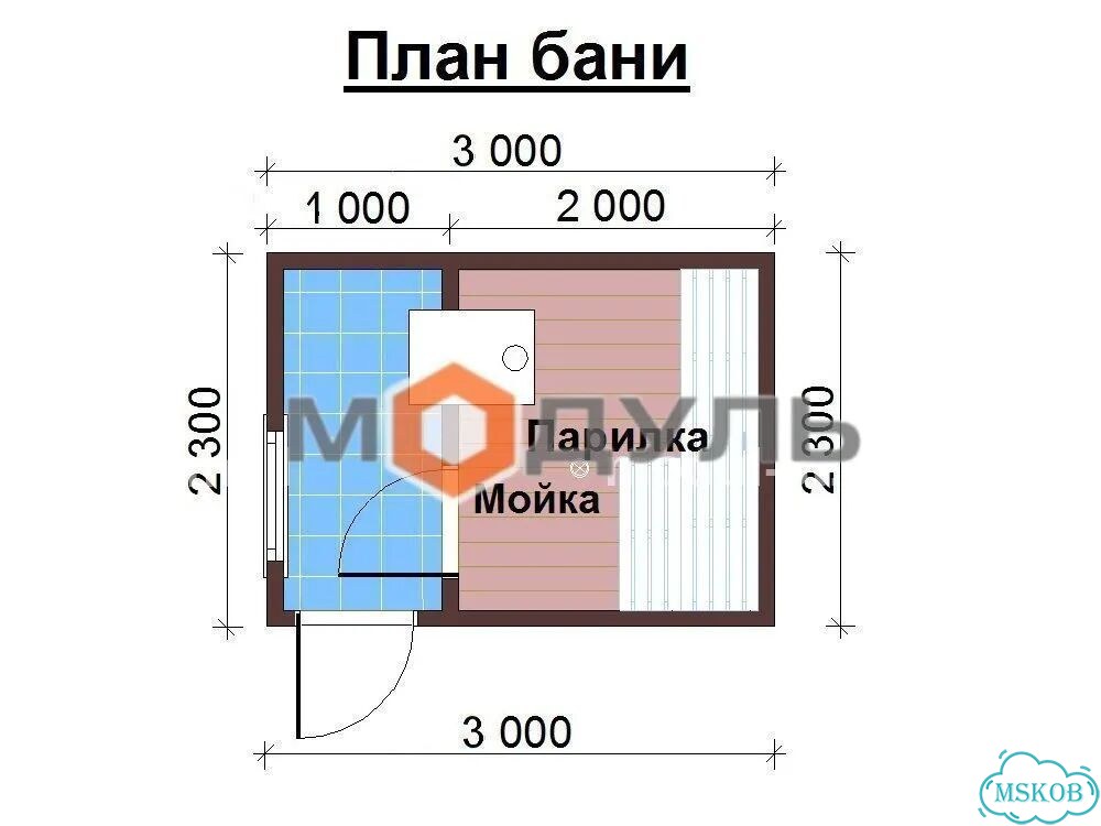 Мобильная баня под ключ.Баня из бруса 3м фото 10