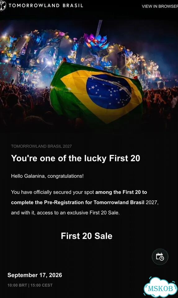 Билеты на Tomorrowland Brazil 2027 фото 1