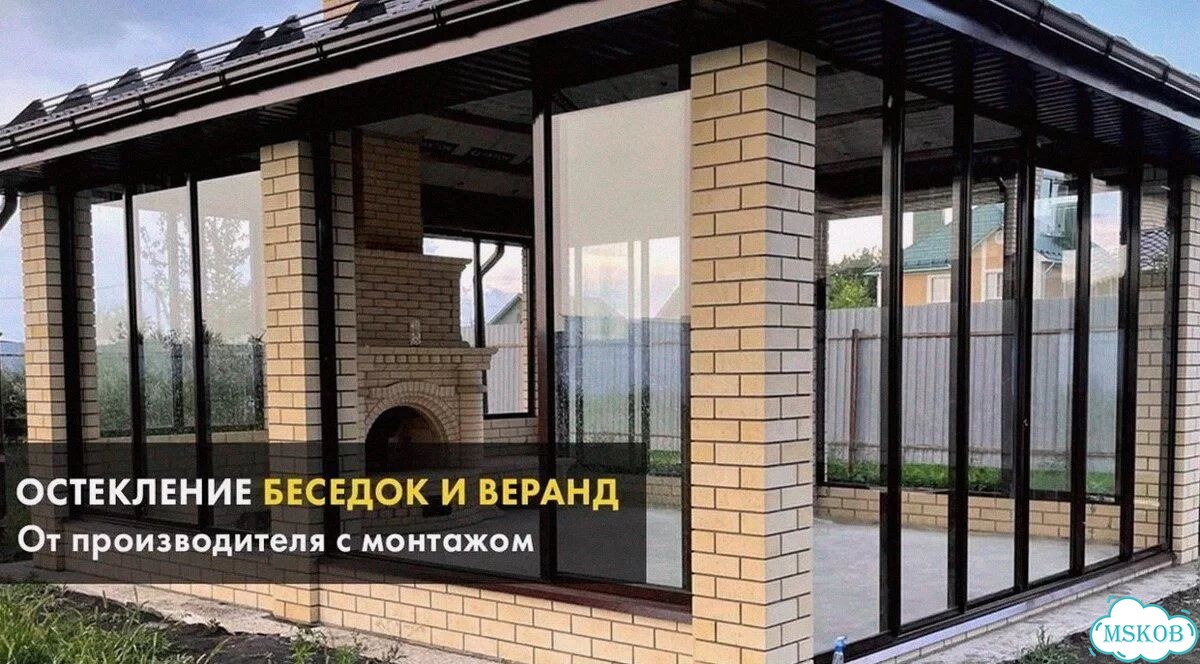 Панорамное остекление террас, веранд, беседок фото 2