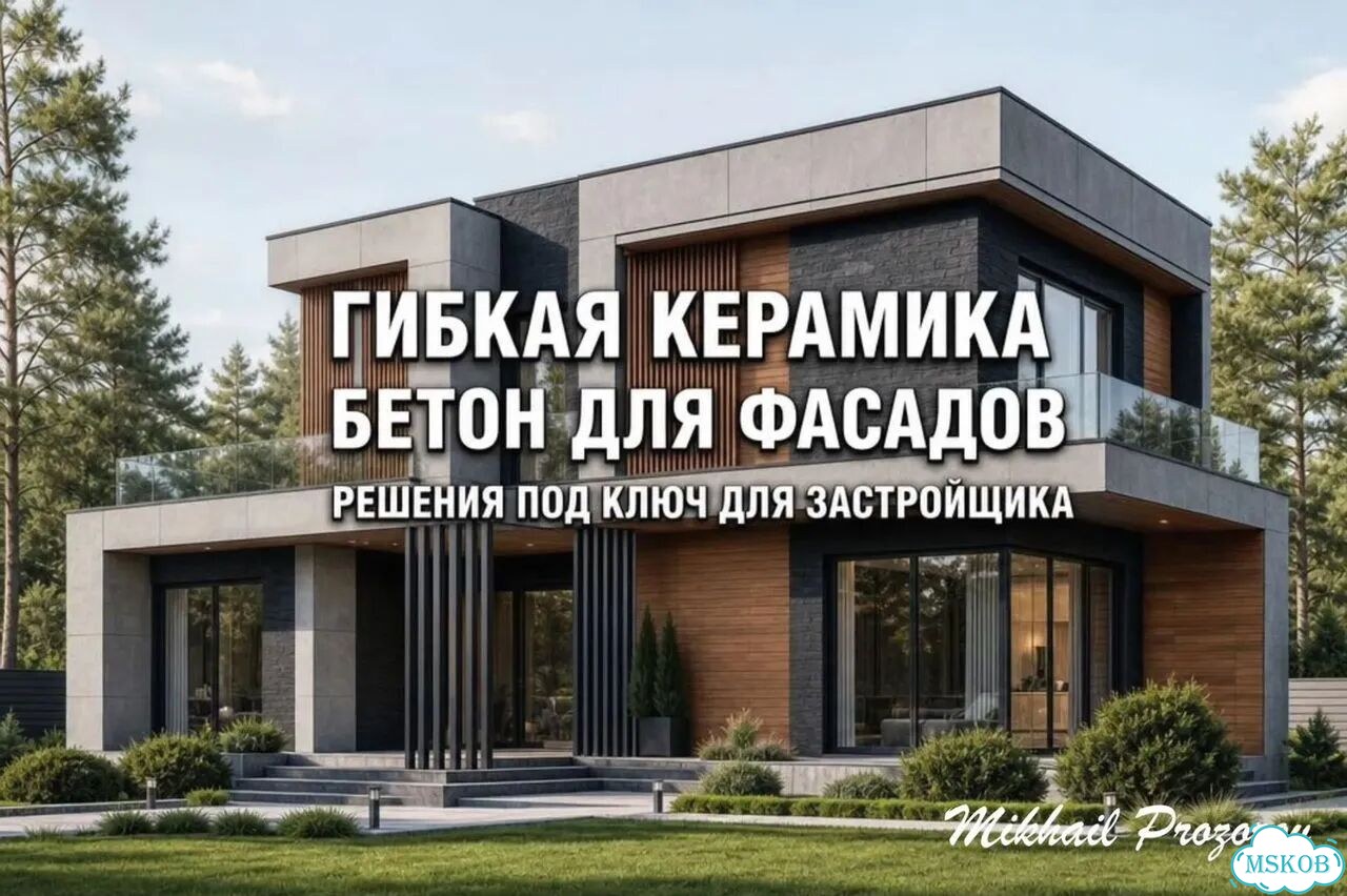 Гибкая керамика для экстерьера / Рельефный камень Square line фото 1
