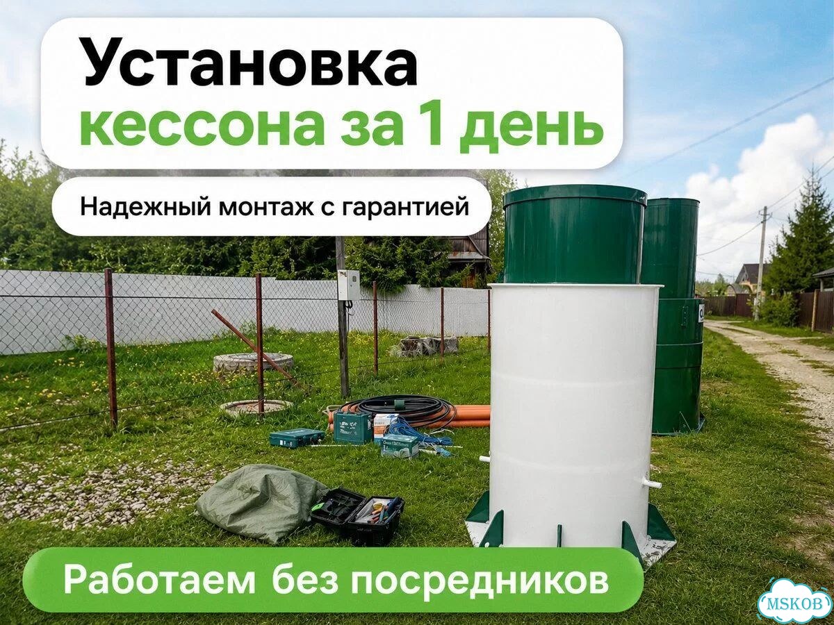 Кессон под скважину для дома и дачи фото 1