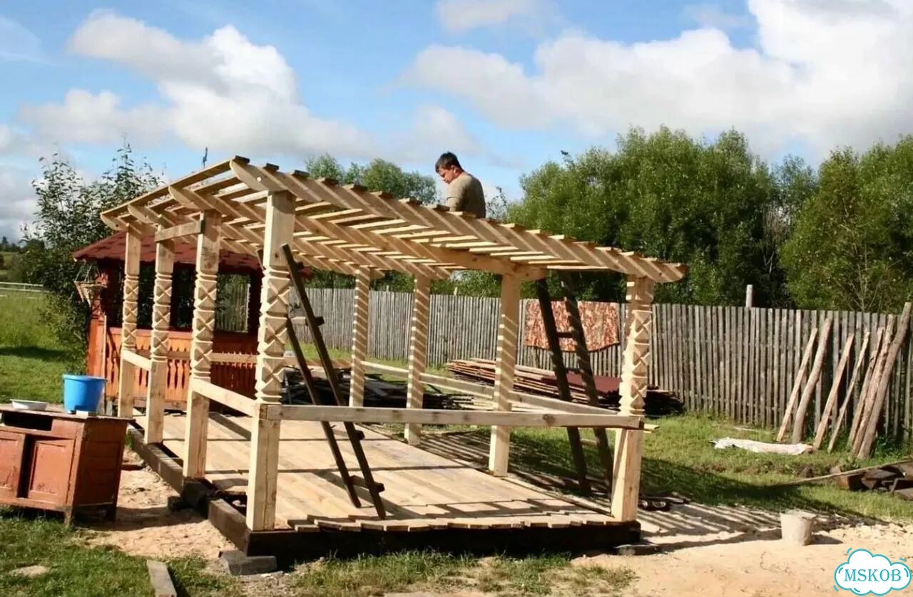 Пристройка к дому. Строительство веранд террас фото 5